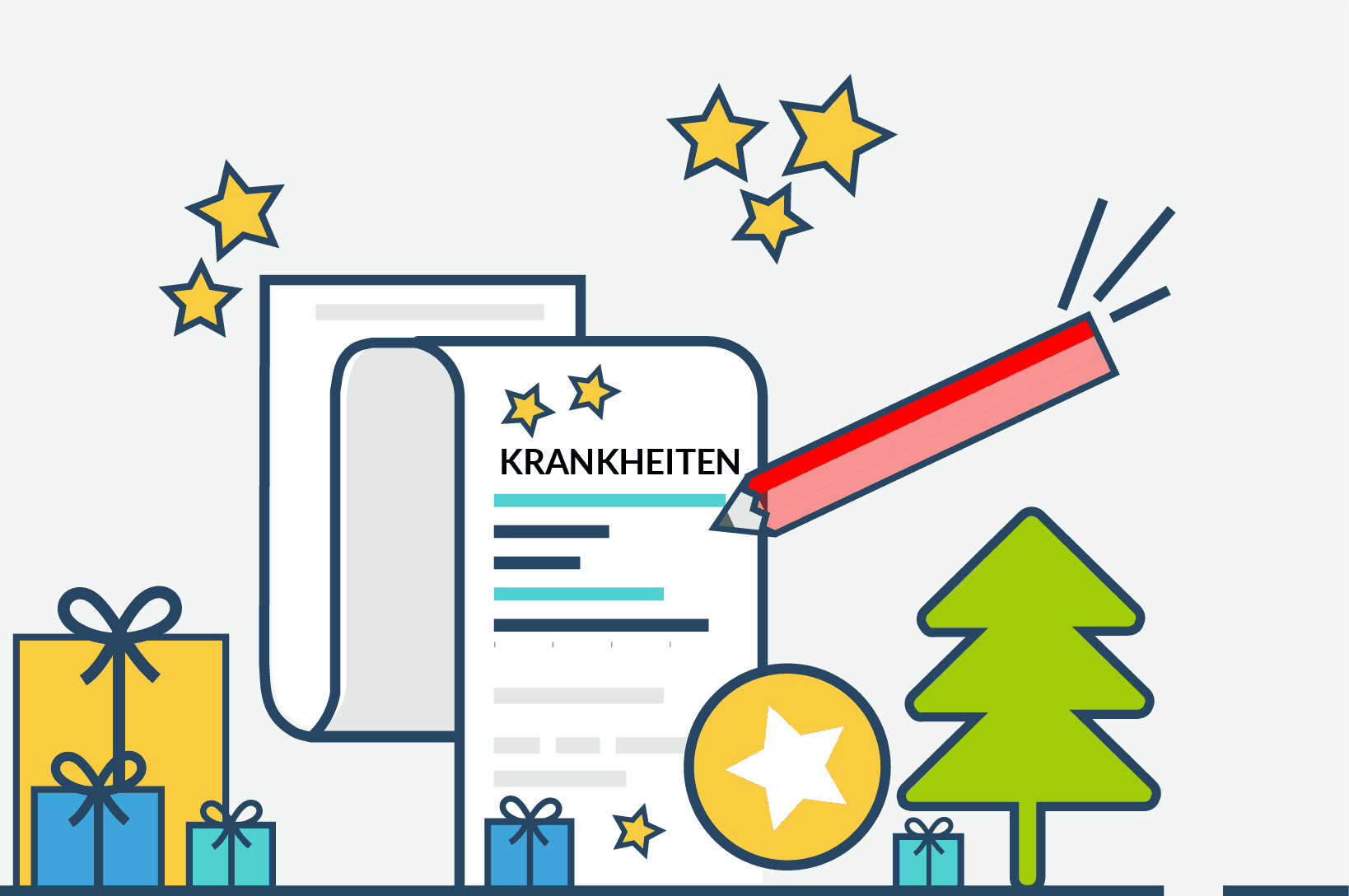 Weihnachtswunschliste Krankheiten