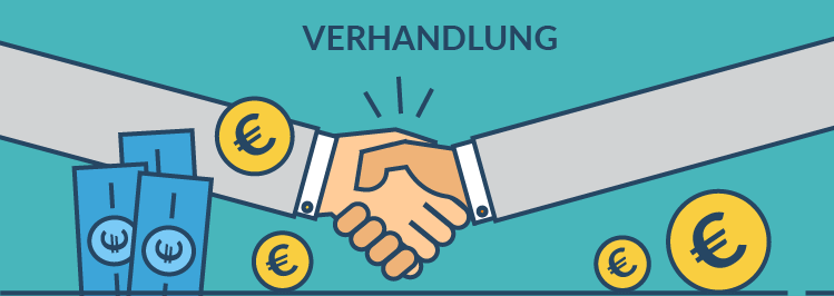 Gehalt Verhandlung - Handshake