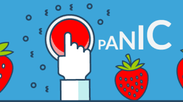 Erdbeeren und Panik Button