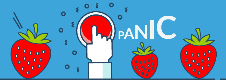 Erdbeeren und Panik Button