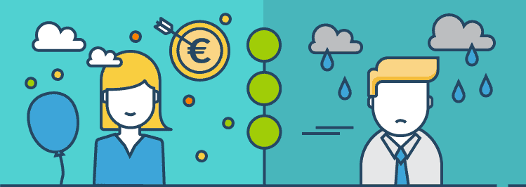 Erfolgreich sparen vs. nicht erfolgreich sparen