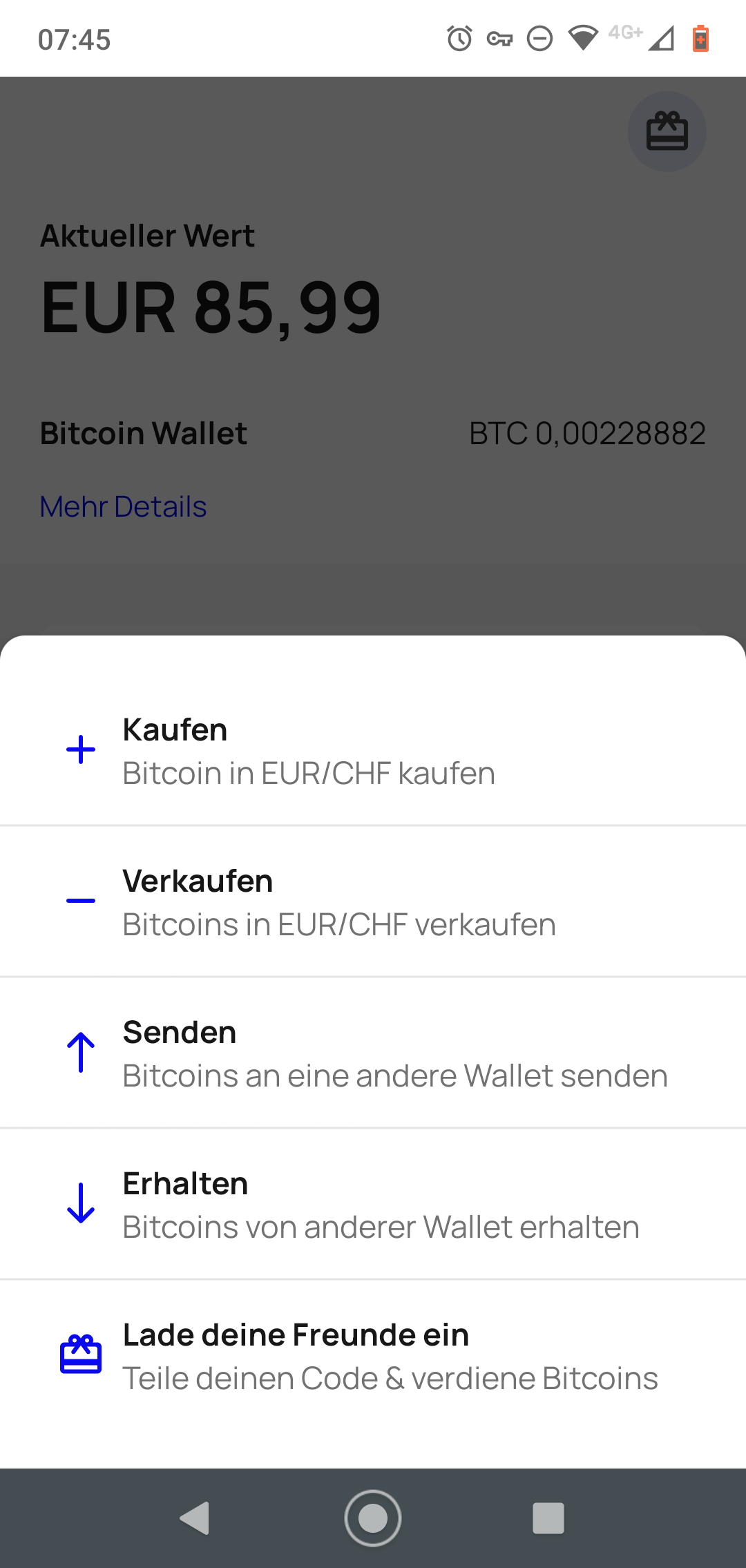 Relai App Screenshot Bitcoin kaufen in Österreich