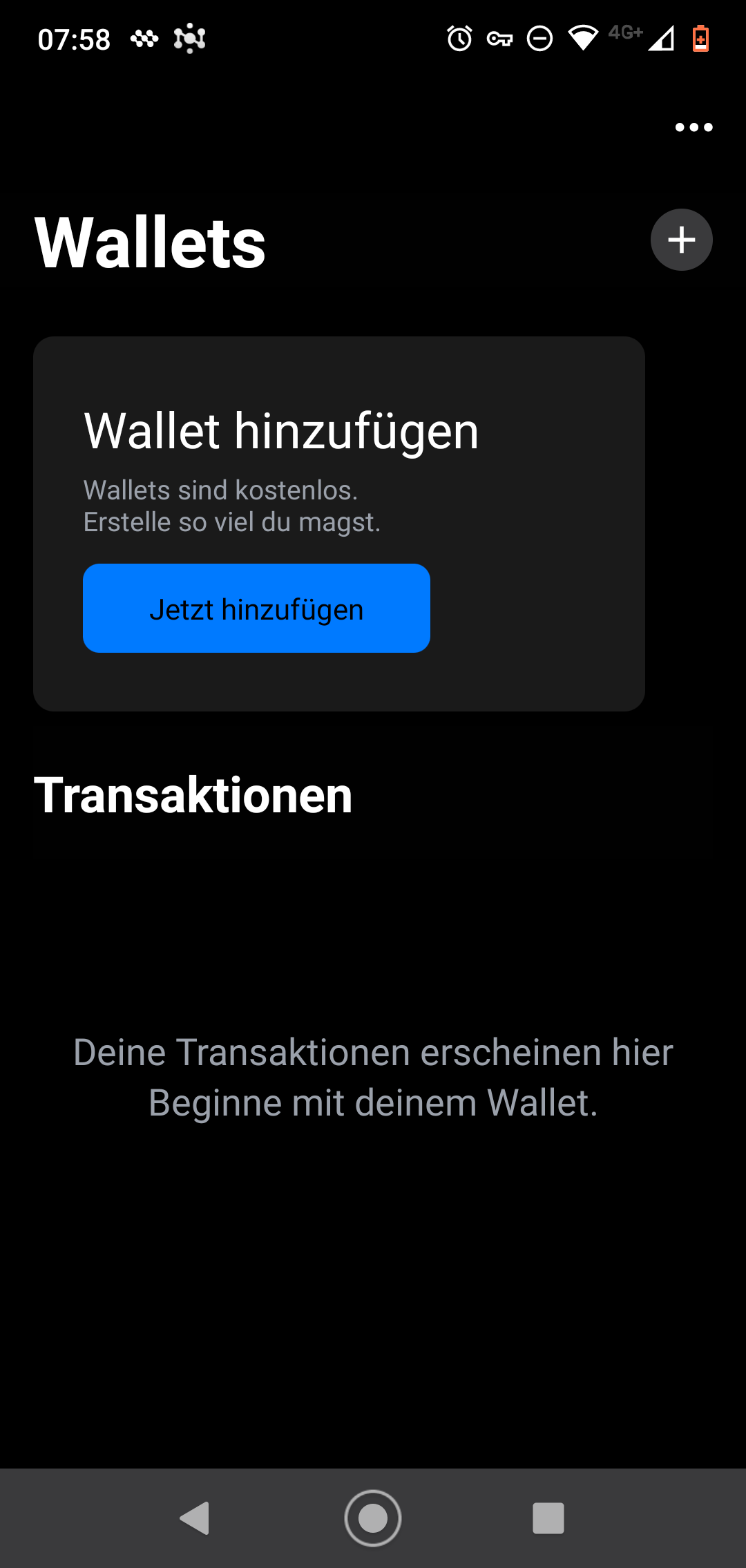 Screenshot wallet