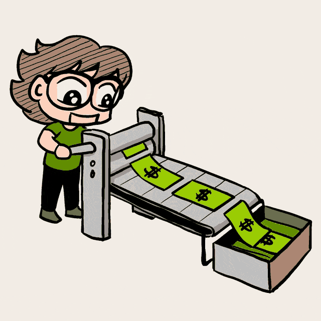 Gelddruckmaschine gif