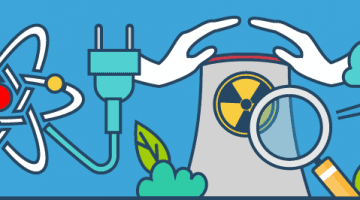 Atomreaktor mit schützenden Händen